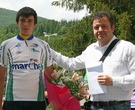 Matteo Chiari con la maglia di Campione Regionale