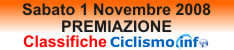 Premiazione Classifiche Ciclismo.info - Sabato 1 Novembre 2008 - Montecatini Terme (PT) - Categorie Allievi e Juniores